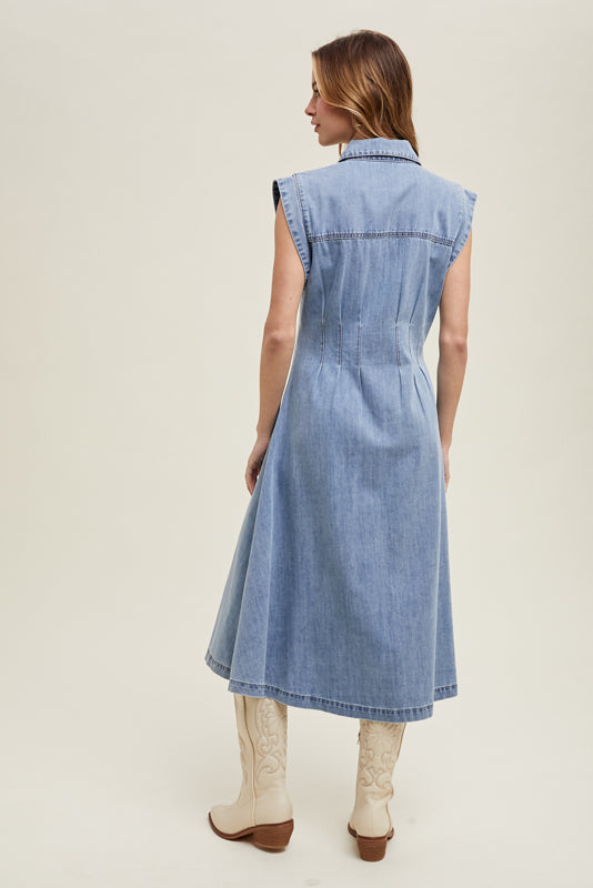Lainey Denim Button Front Dress