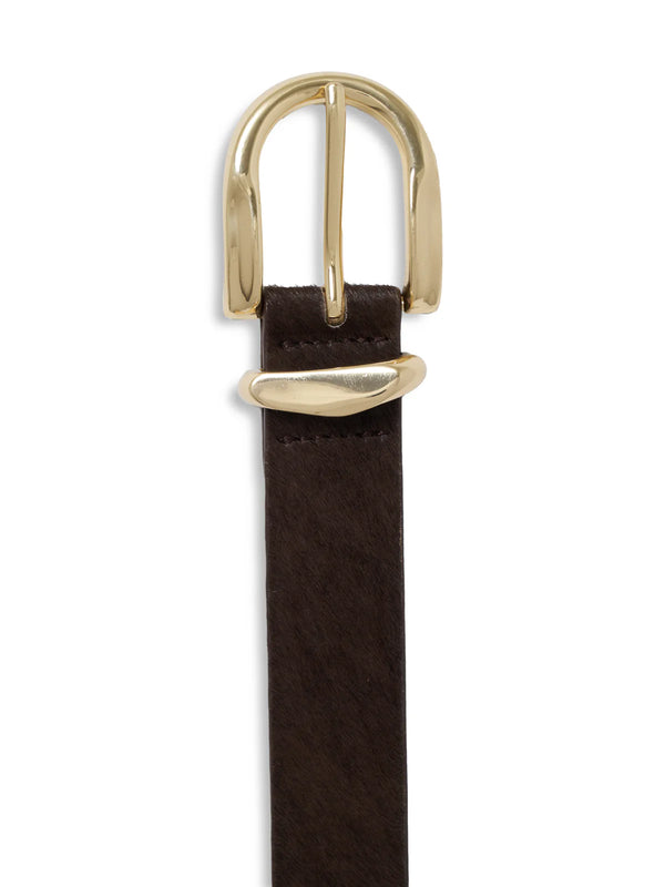 All Day Calf Hair Belt - Choco Brown