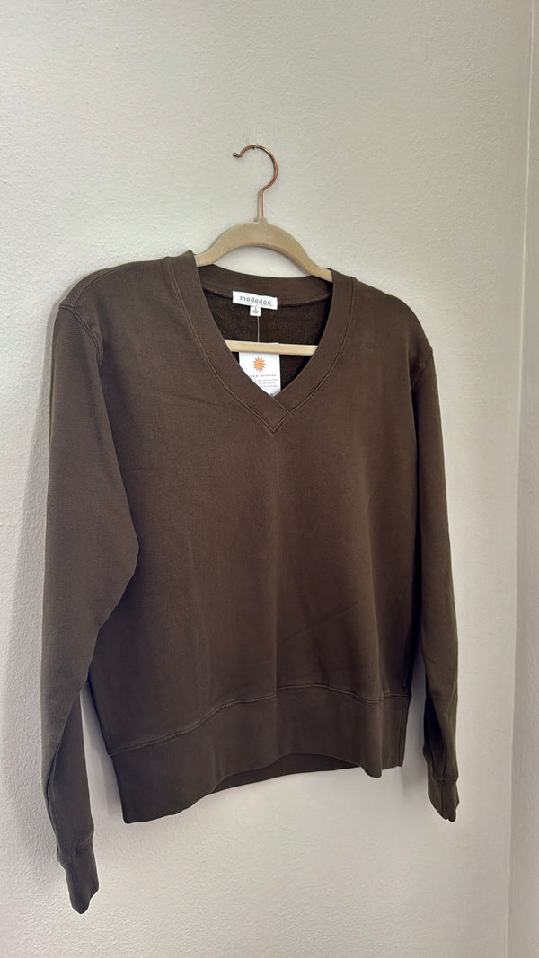 Olive Deep V-Neck