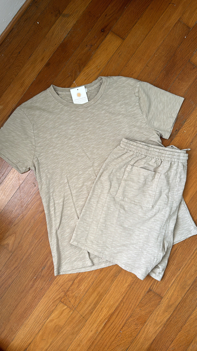 Cotton Tee In Sand Dollar