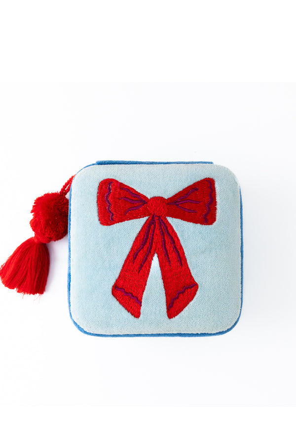 Ariel Bow Velvet Jewelry Box