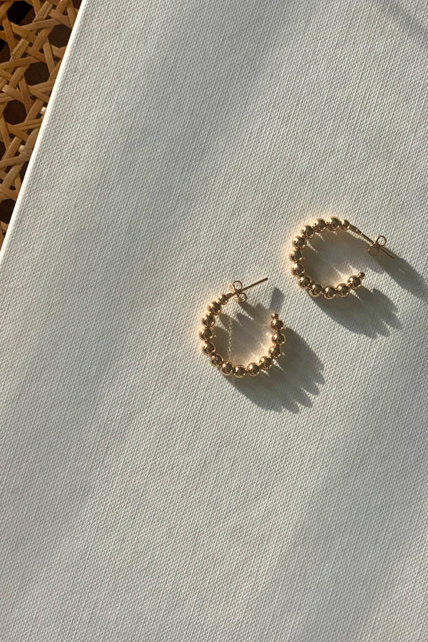 Beaded Mini Hoop Earrings