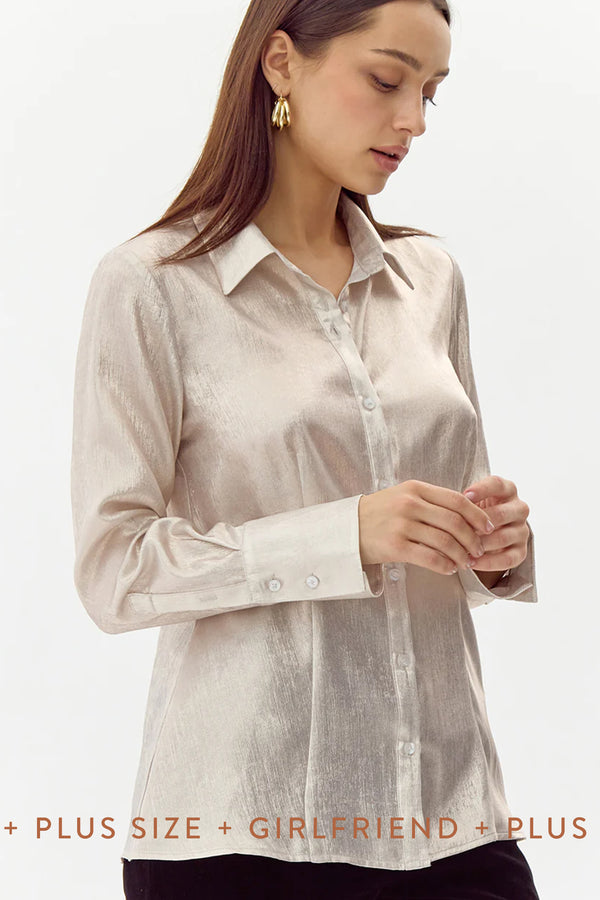 Belmont Metallic Button Down