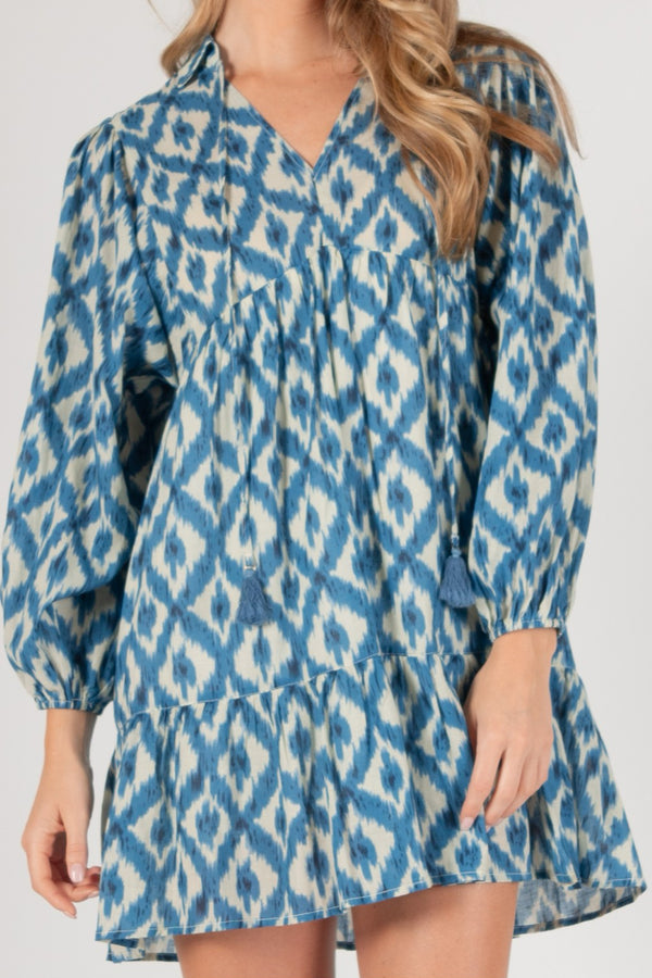 Ikat Boho Mini Dress