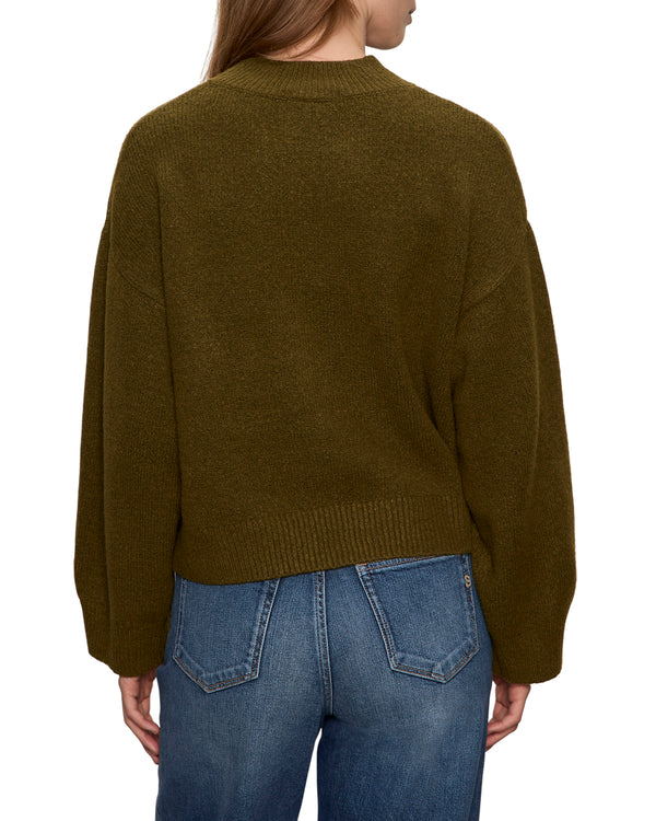 One Pocket Crew Sweater in Dirty Martini