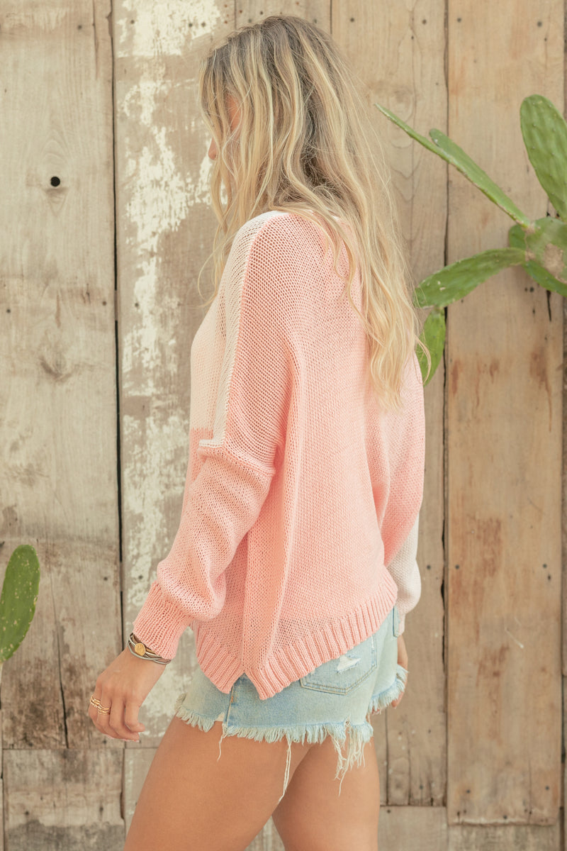 Cosmopolitan V-Neck Cotton Sweater