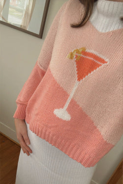 Cosmopolitan V-Neck Cotton Sweater