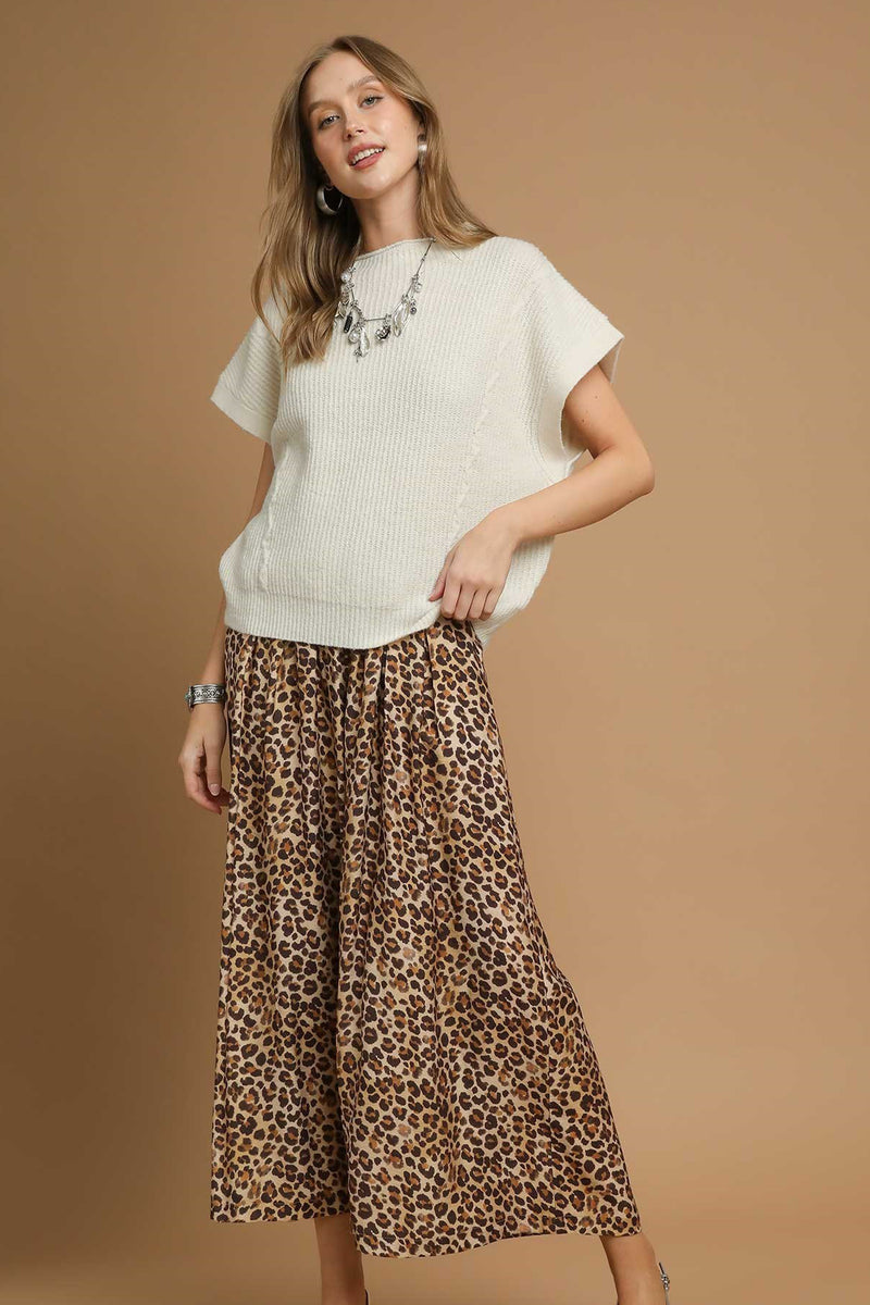 Knit Sweater Vest Top in Cream