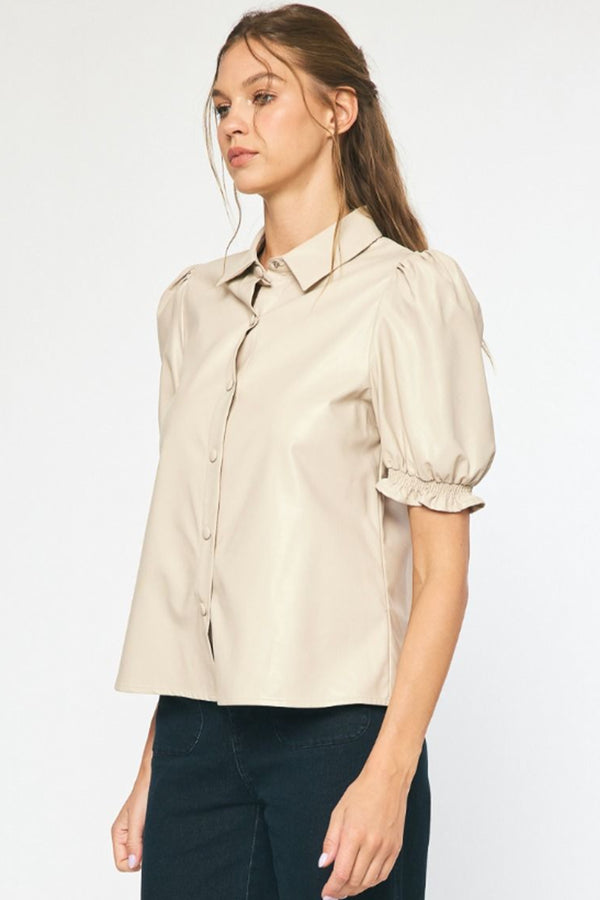 Ecru Button Blouse