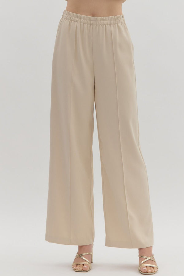 Ecru High-waisted Pant
