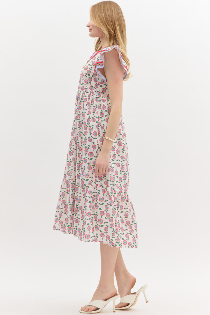 April Midi Floral Dress