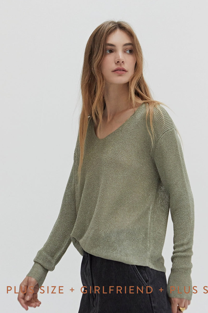 Jocelene Shimmer Sweater Top