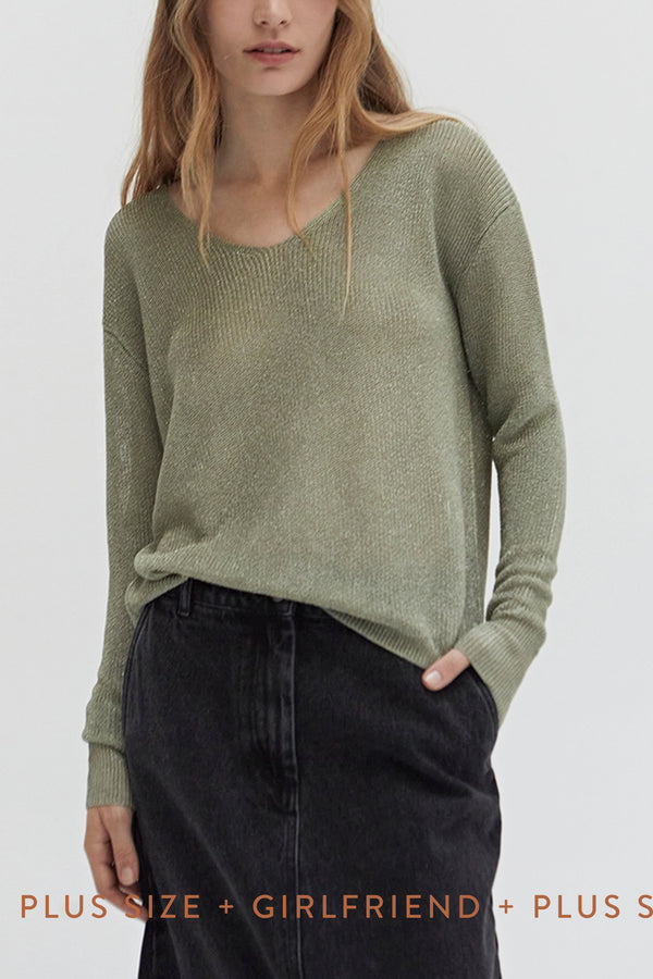 Jocelene Shimmer Sweater Top