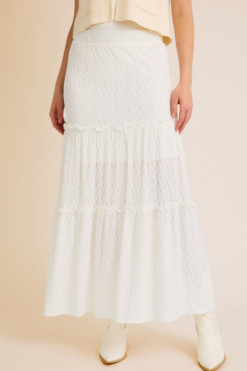 Tiered Ruffle Maxi Skirt