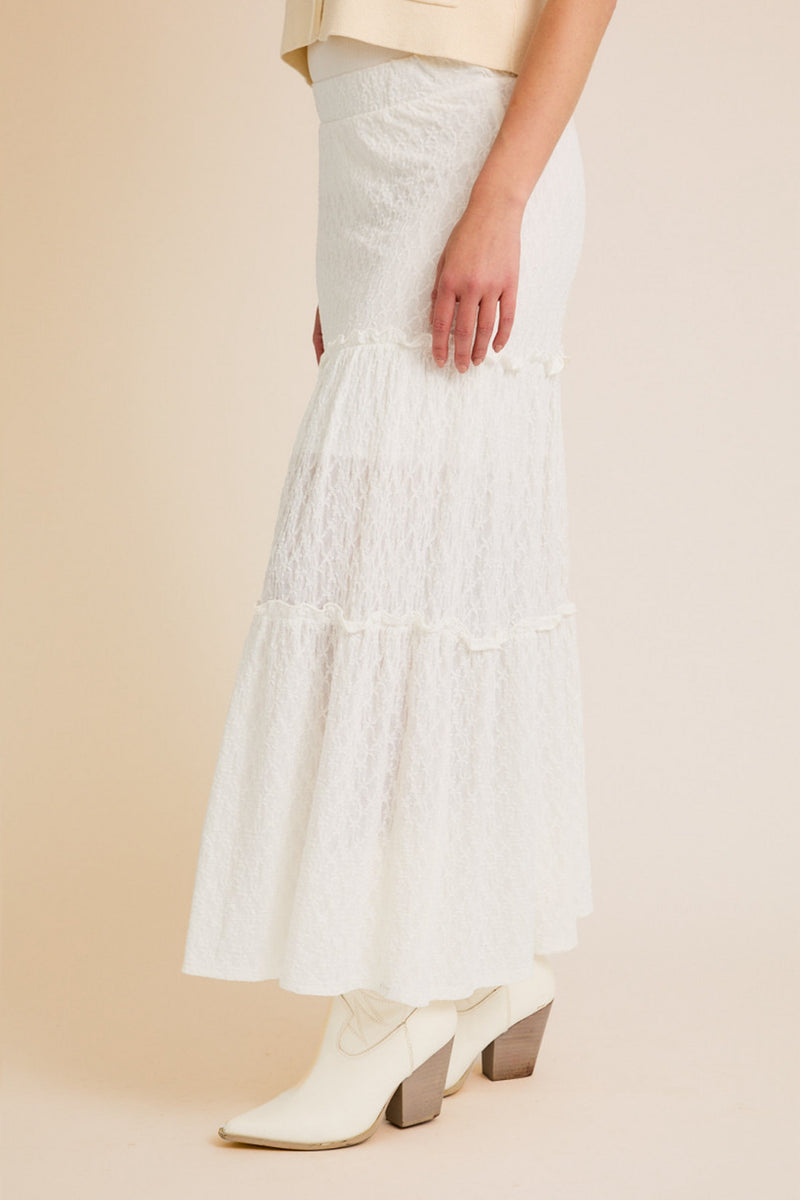 Tiered Ruffle Maxi Skirt