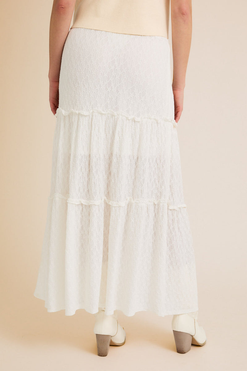 Tiered Ruffle Maxi Skirt
