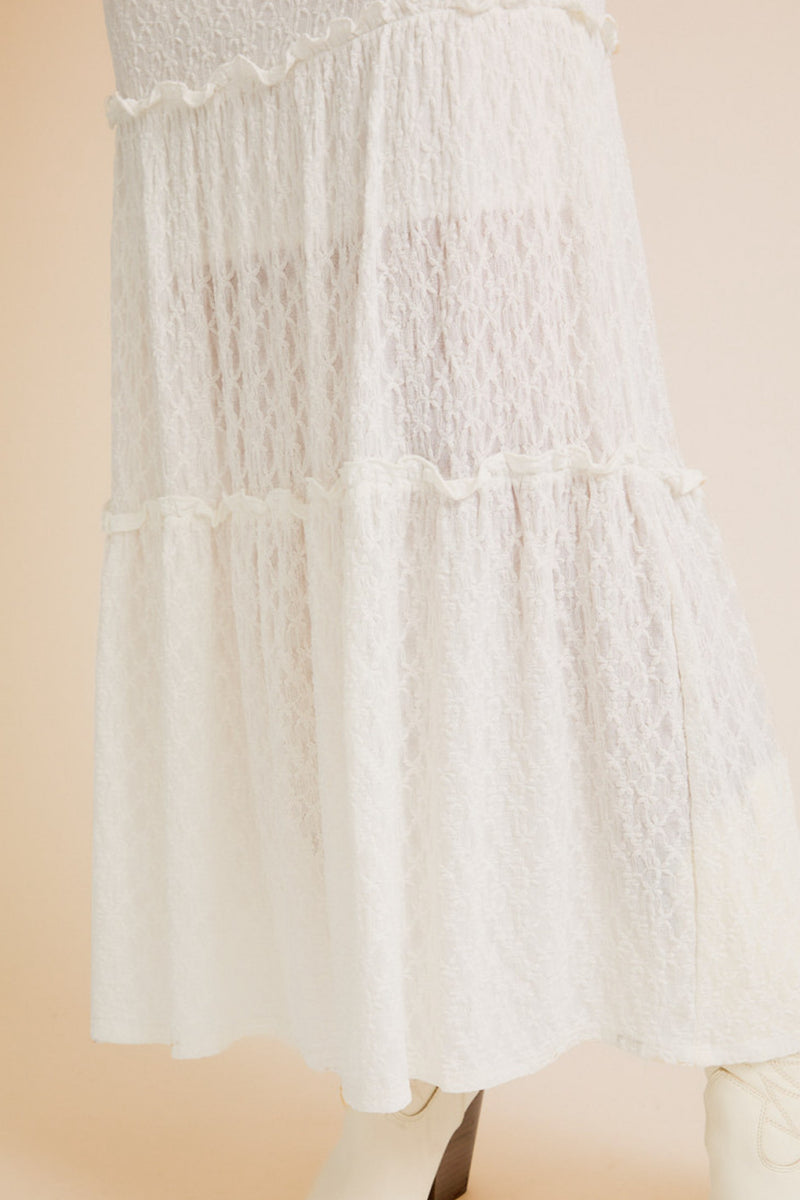 Tiered Ruffle Maxi Skirt