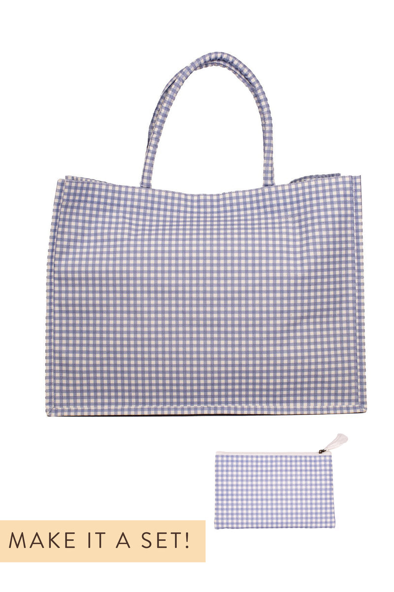 Large Gingham Tote