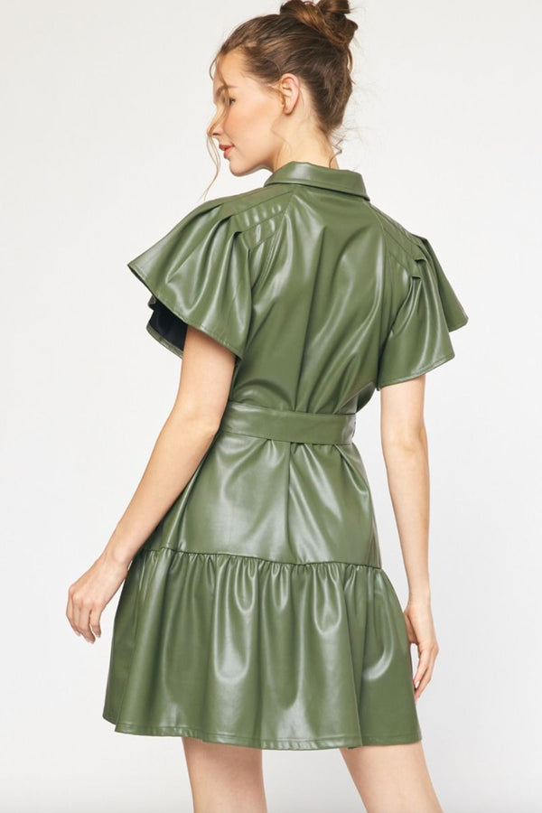 Lizbet Olive Dress