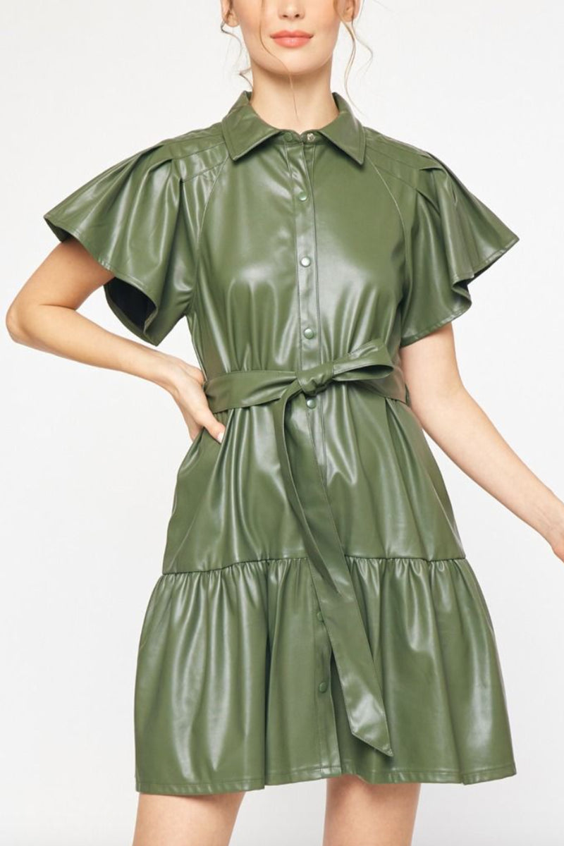 Lizbet Olive Dress