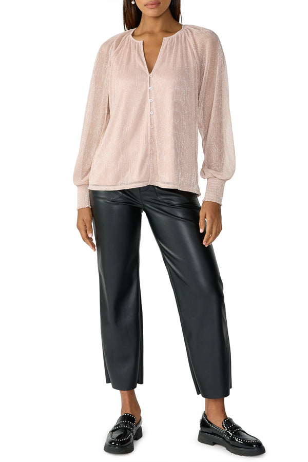 Marine Leather Crop Trouser