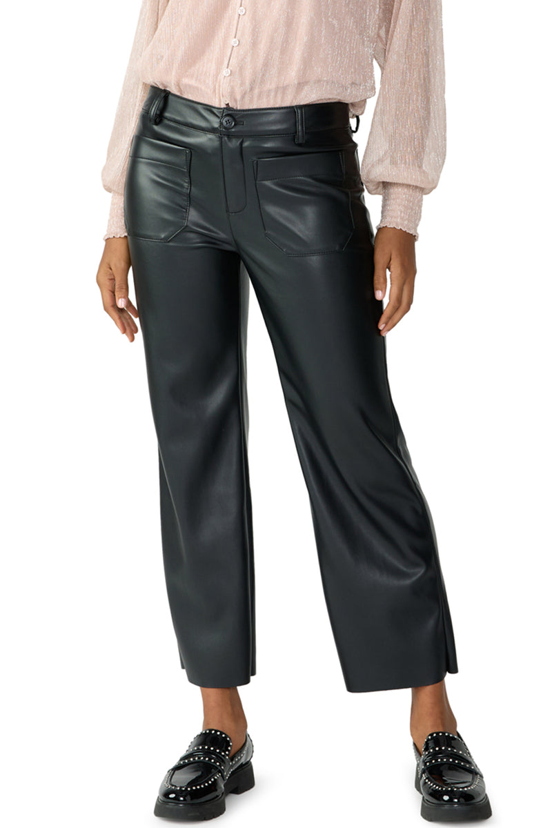 Marine Leather Crop Trouser
