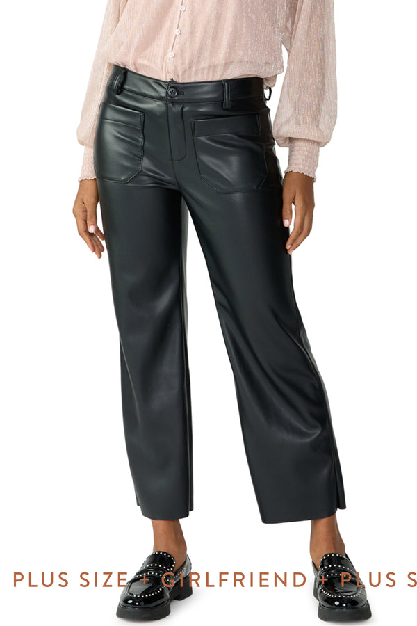 Marine Leather Crop Trouser