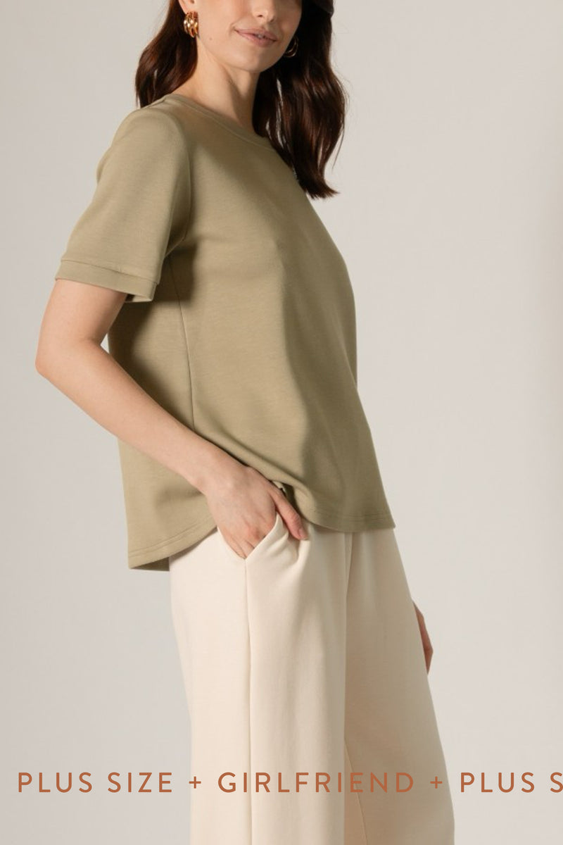 Modal Tee Shirt in Olive