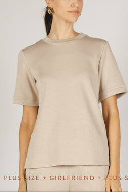 Modal Tee Shirt in Taupe