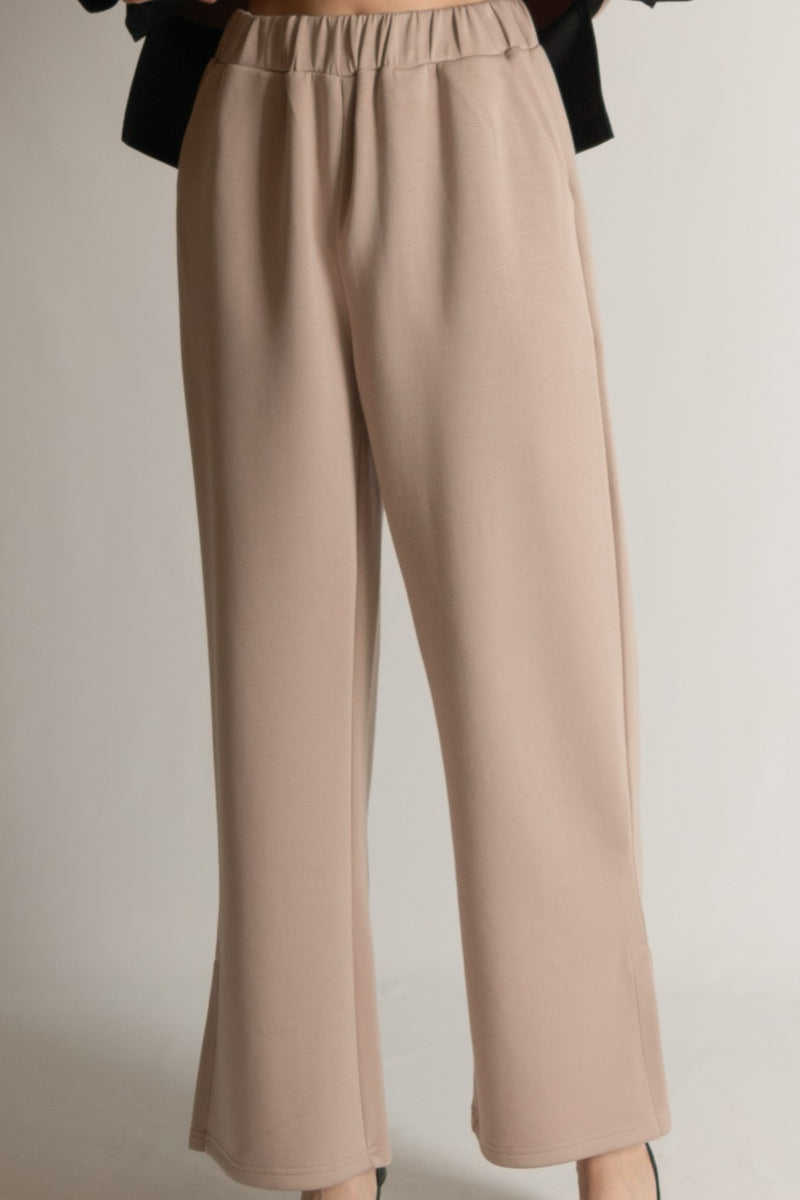 Scuba Trouser Pant in Taupe