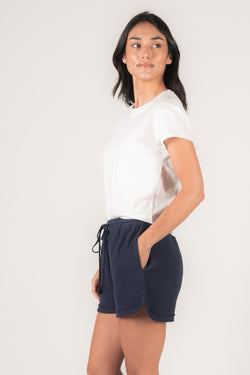 Navy Gauze Short