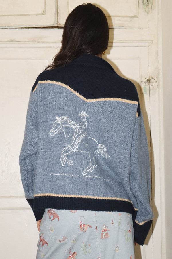 Rodeo Navy Blue Zipper Jacket