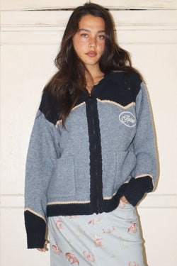 Rodeo Navy Blue Zipper Jacket