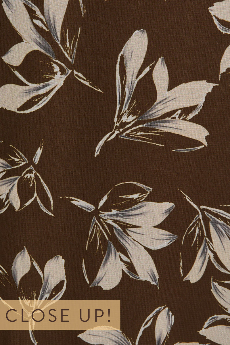 Olive Floral Dress in Plus Size