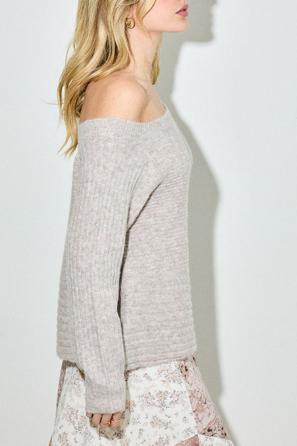 One Shoulder Sweater Top
