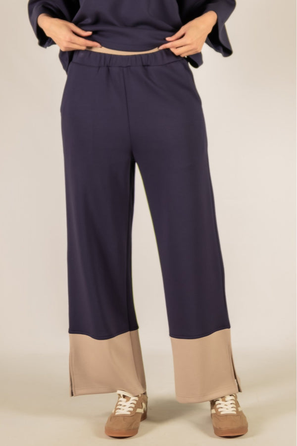 Navy Modal Contrast Pant