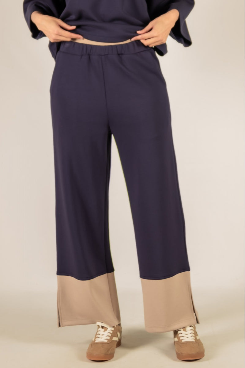Navy Modal Contrast Pant