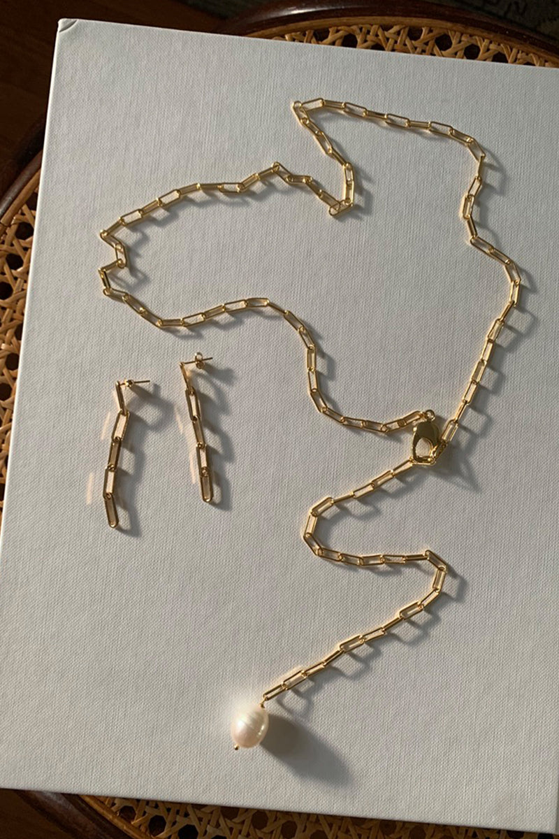 Rectangle Chain Earrings