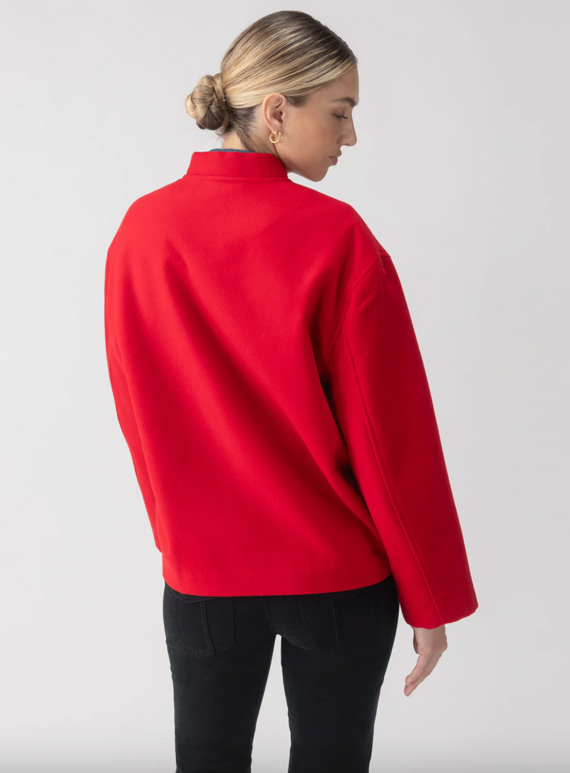 Modern Bomber Jacket in Mars Red