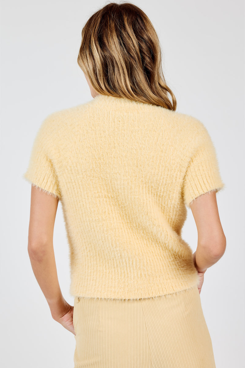 Rudy Ribbed Short Sleeve Sweater