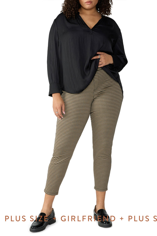 Runway Legging in Houndstooth Carmel Check