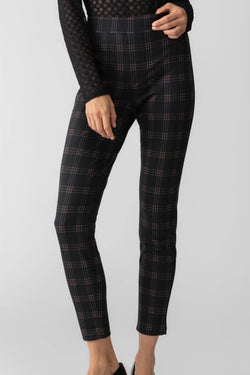 Runway Legging in Garnet Plaid