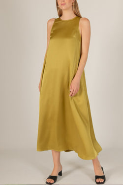 Satin Flowy Maxi Dress