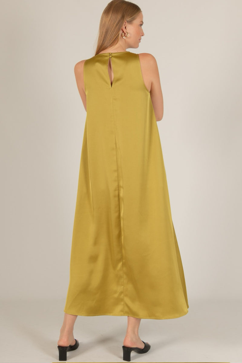 Satin Flowy Maxi Dress