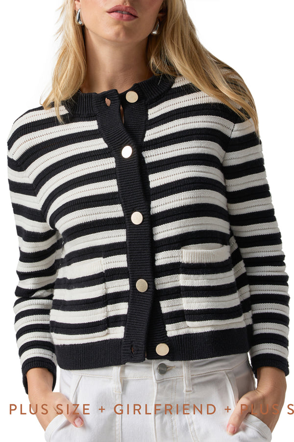 Stripe Knitted Jacket