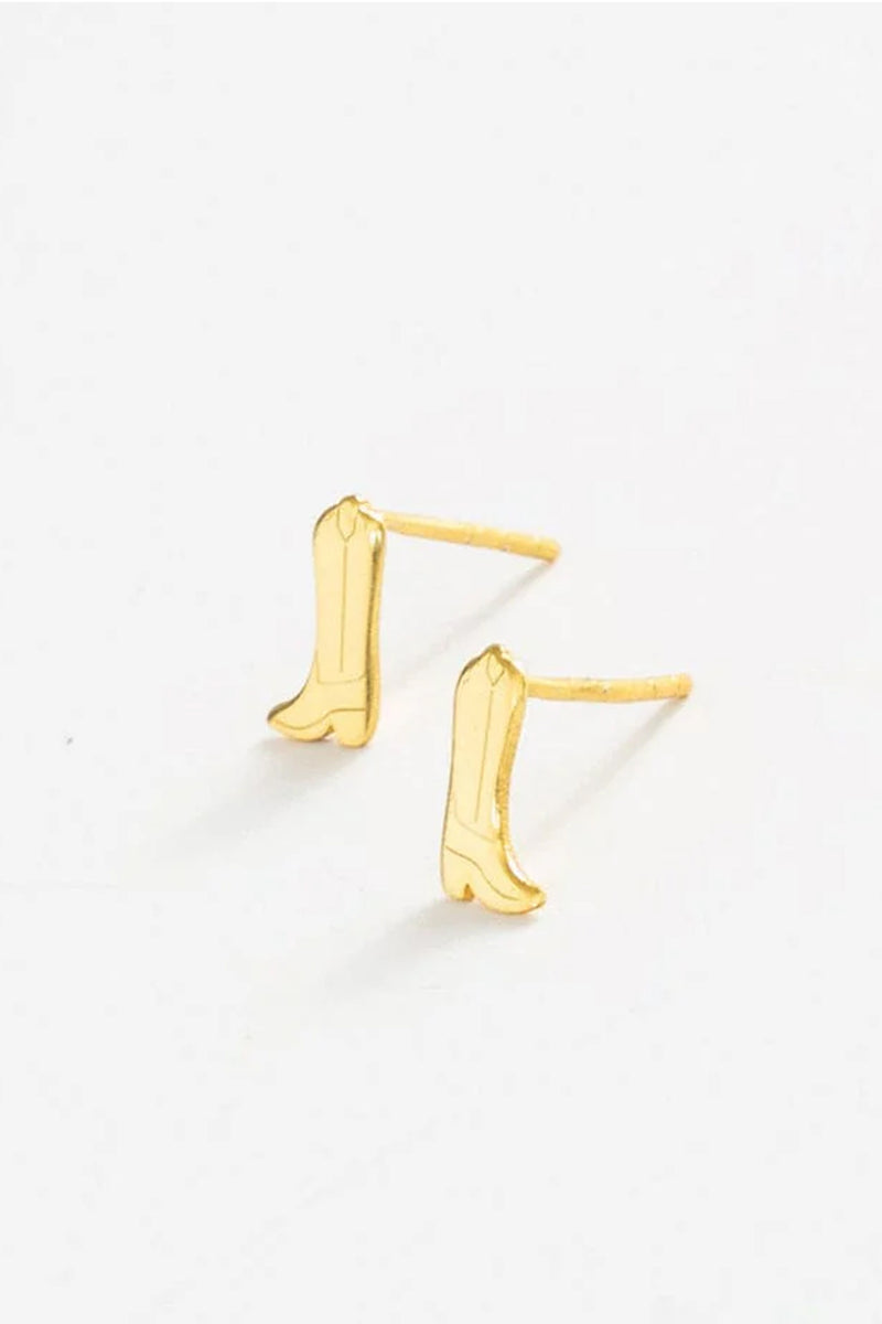 Alice Cowboy Boot Post Earrings 18k Gold
