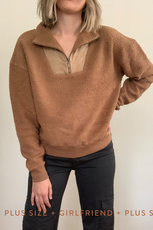 Teddy 🧸 Half Zip Pullover