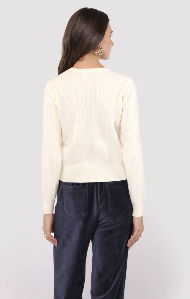 Mochi Heart Button Front Cardigan