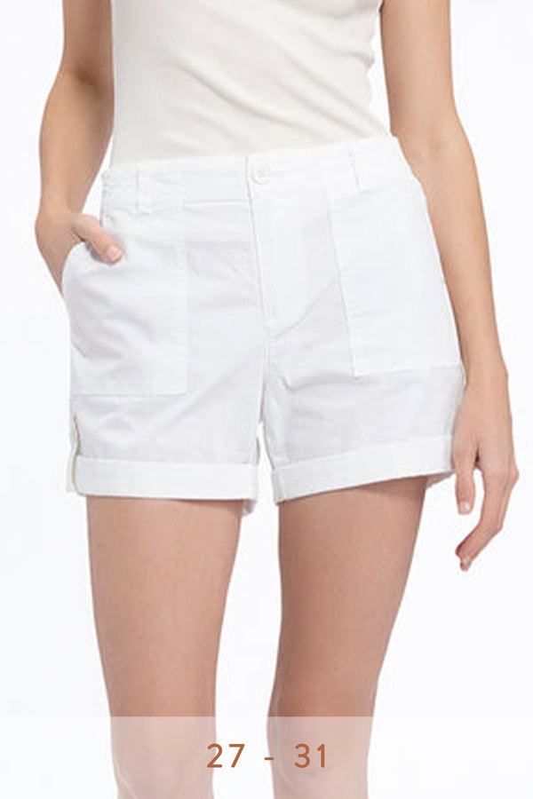Switchback Cuffed Short in White